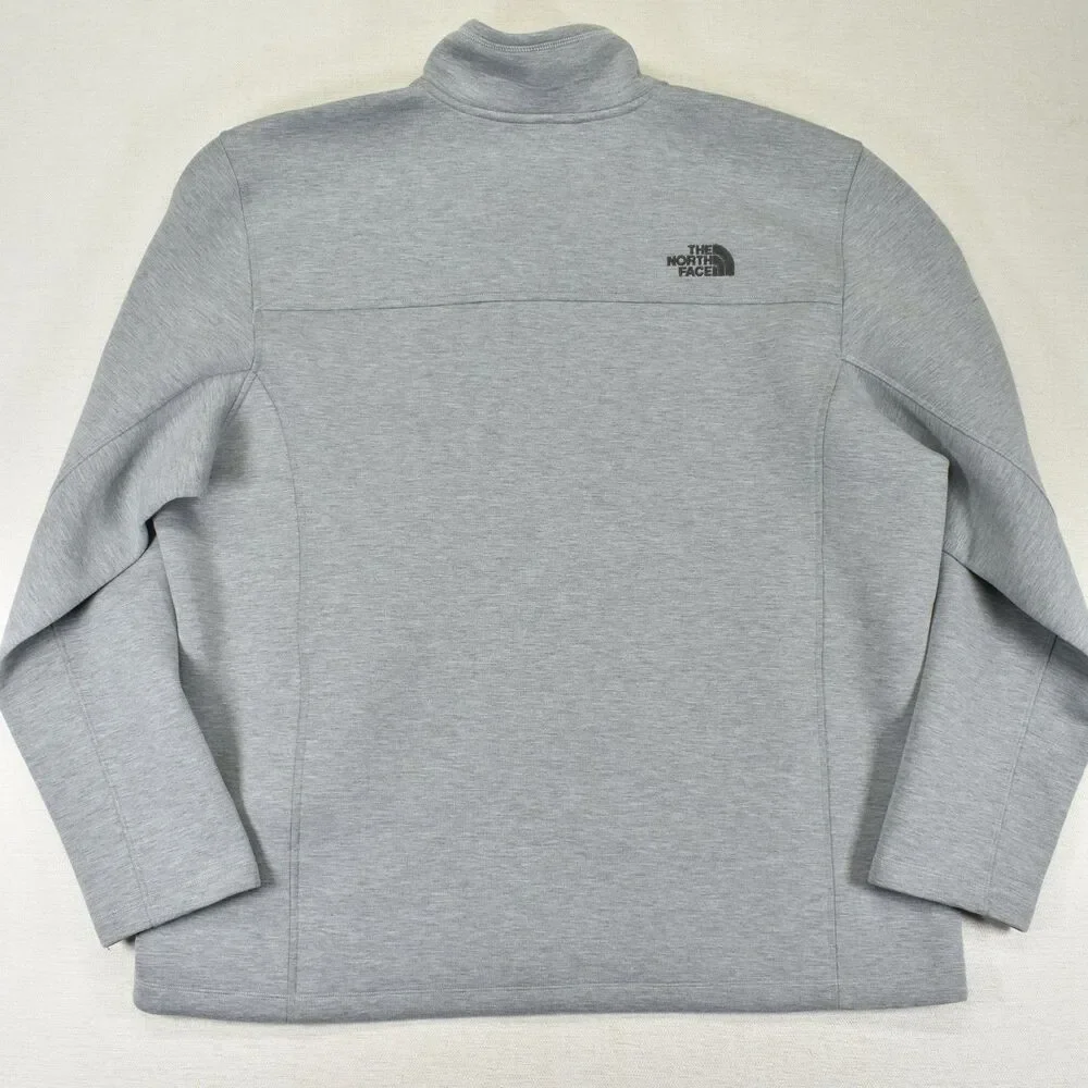 The North Face Mens Haldee Full Zip Fleece Jacket Gray Heather Size XXL